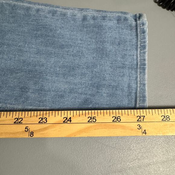 Paige Brigitte Womens Jeans Size 29 Blue Distressed Mid Rise Rocker Grunge Denim - Picture 12 of 14